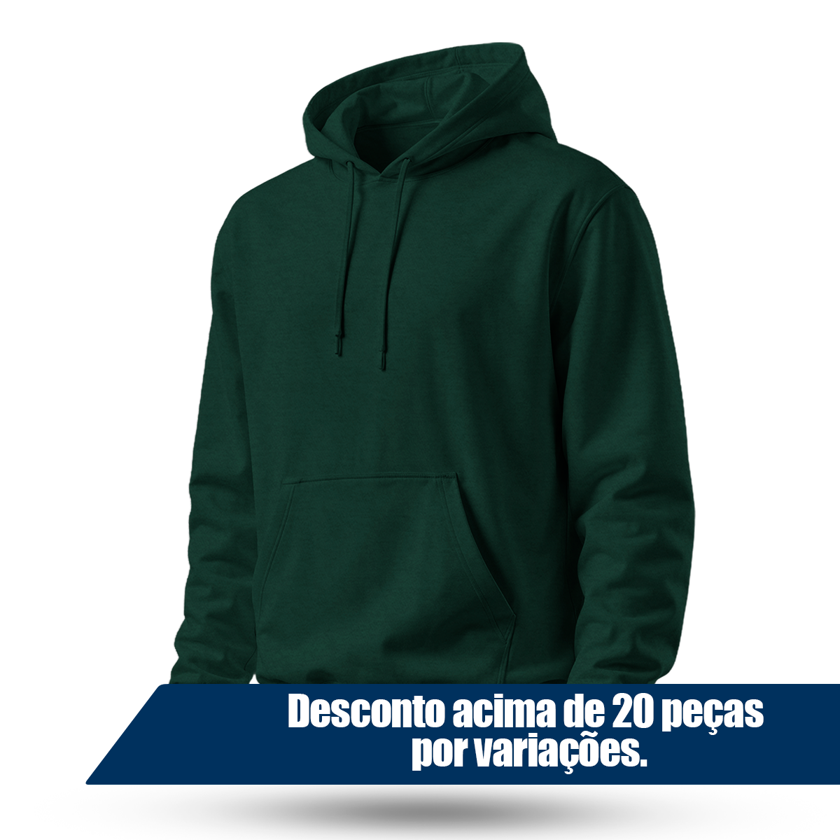 Blusa Moletom Canguru Lisa Premium Slim Algodão Mácio Unissex