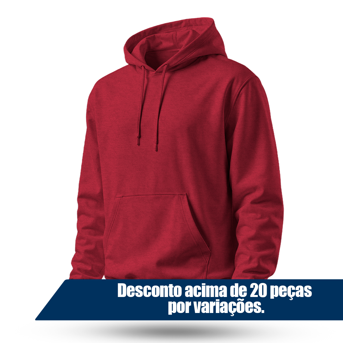 Blusa Moletom Canguru Lisa Premium Slim Algodão Mácio Unissex