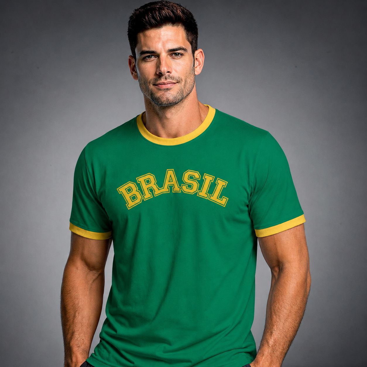 Camiseta 100% Algodão Cores Brasil